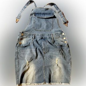 SHEIN Jean skirt overall jumper NWOT